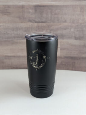 Polar Camel Black Insulated Water Bottle Thermos J Monogram